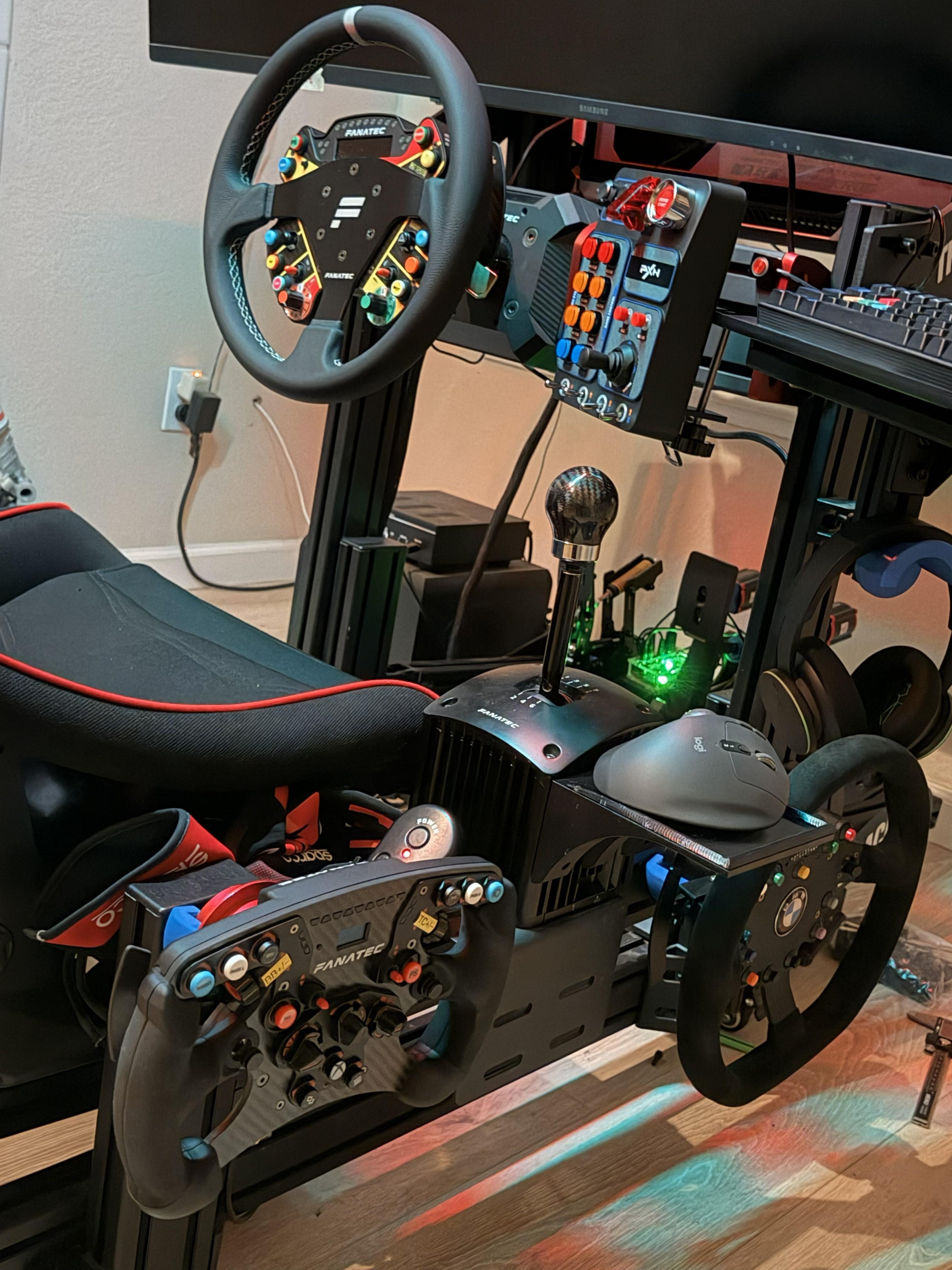 Plan to add haptics cushions to the seat, an eventually in the distant future motion. This rig has taken shape over the course of 4 years.