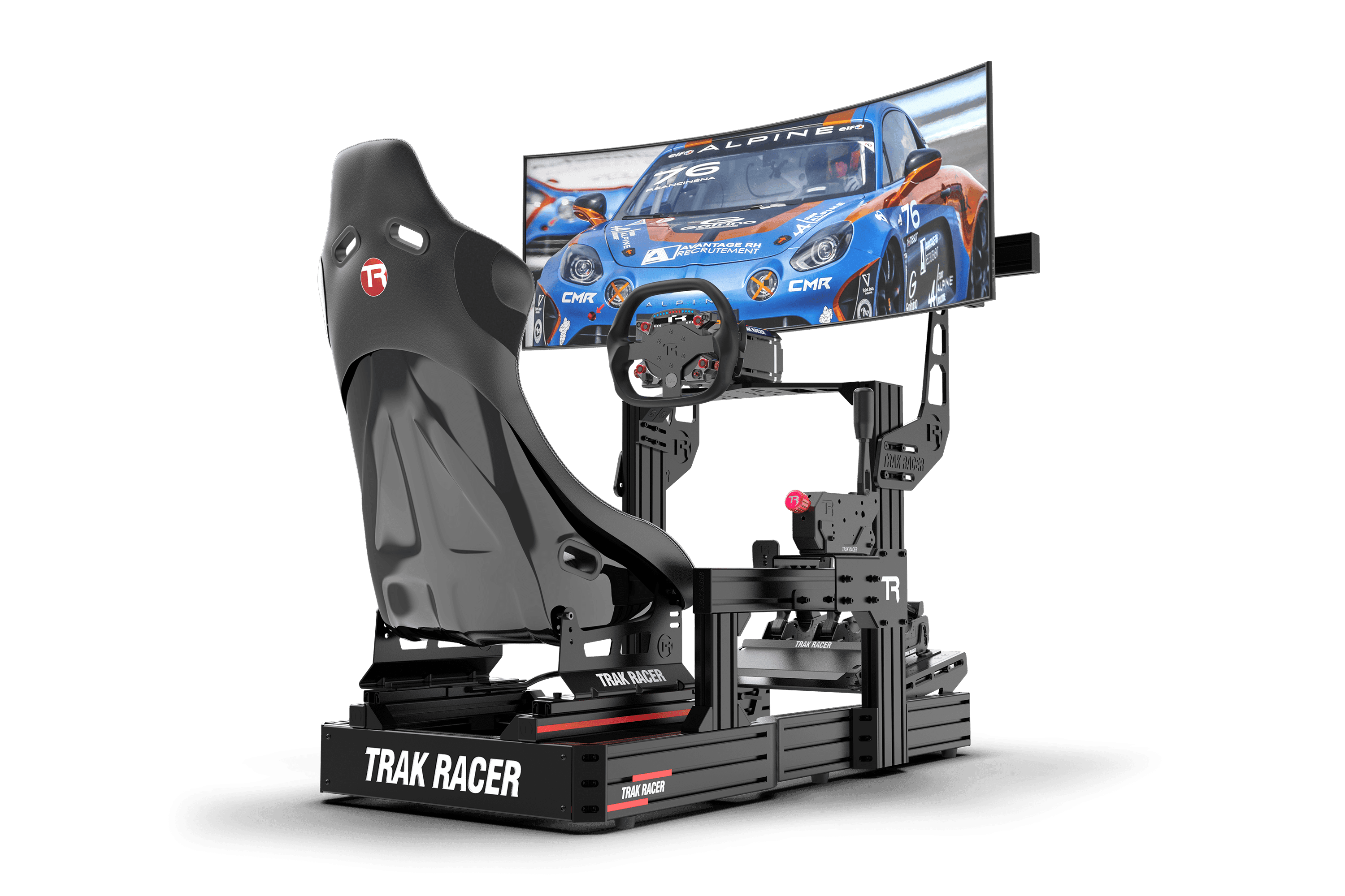 Cockpit-Mounted Single Monitor Stand - Supports up to 80" Display