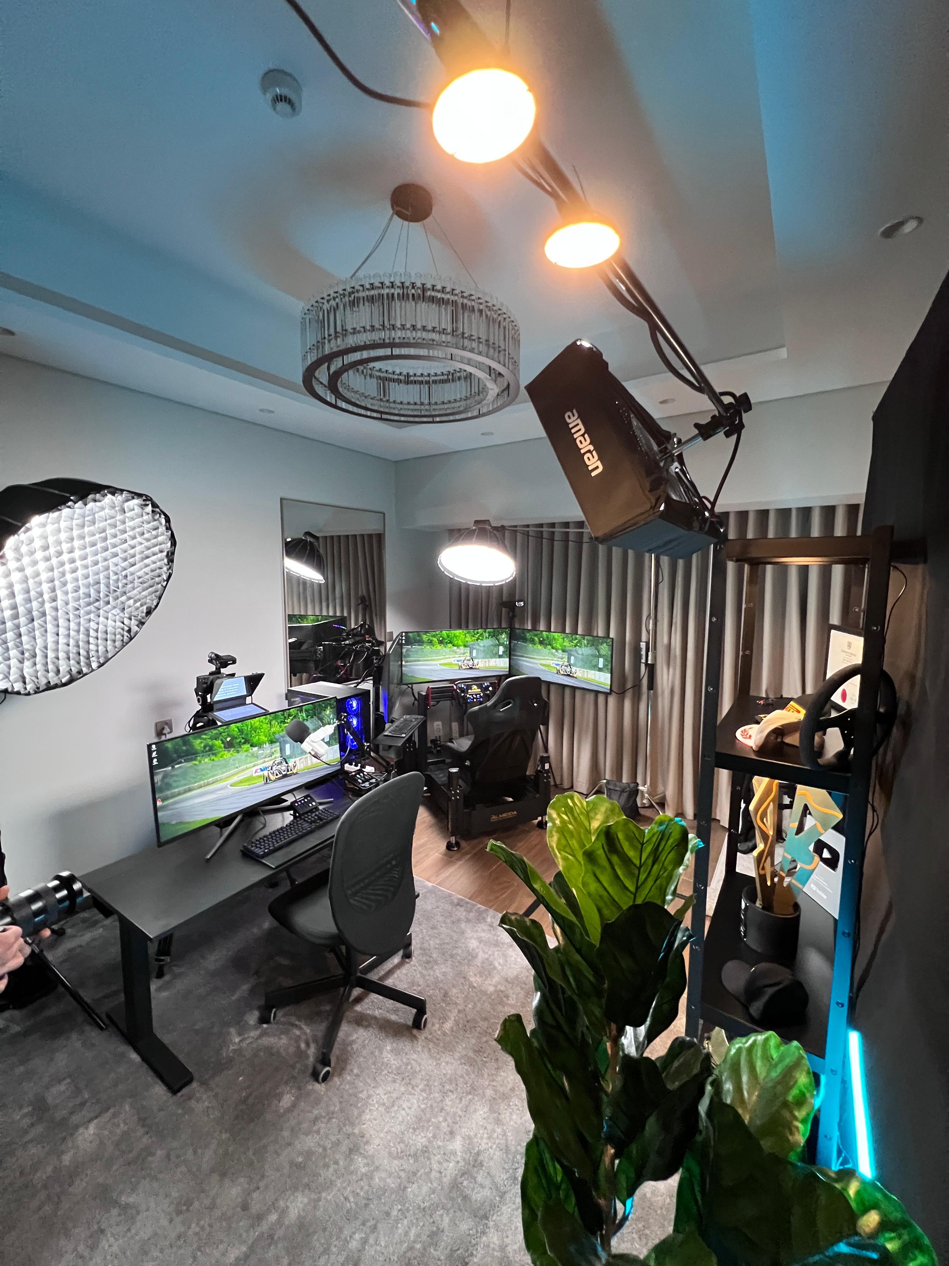 Built with the help of Vero Motion on-site, this simulator was build for both practice and streaming, and made to last years with no needed upgrade. This is my professional simulator I use to coach, practice and create content for the Almeida Racing Academy.