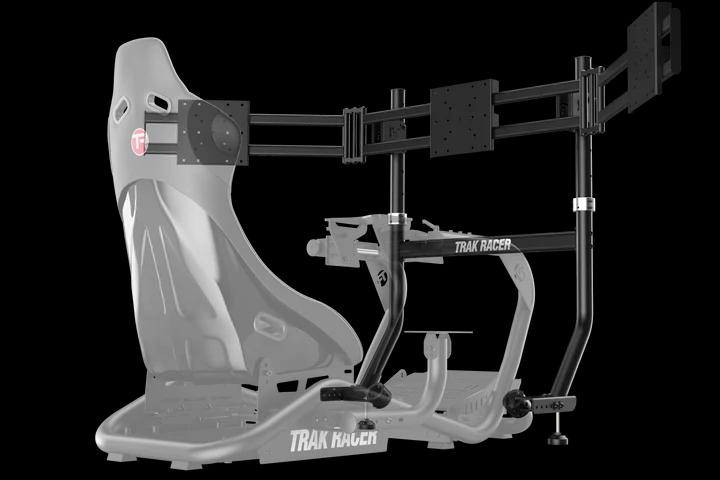 COCKPIT-MOUNTED TRIPLE MONITOR STAND FOR TRAK RACER TR8 PRO
