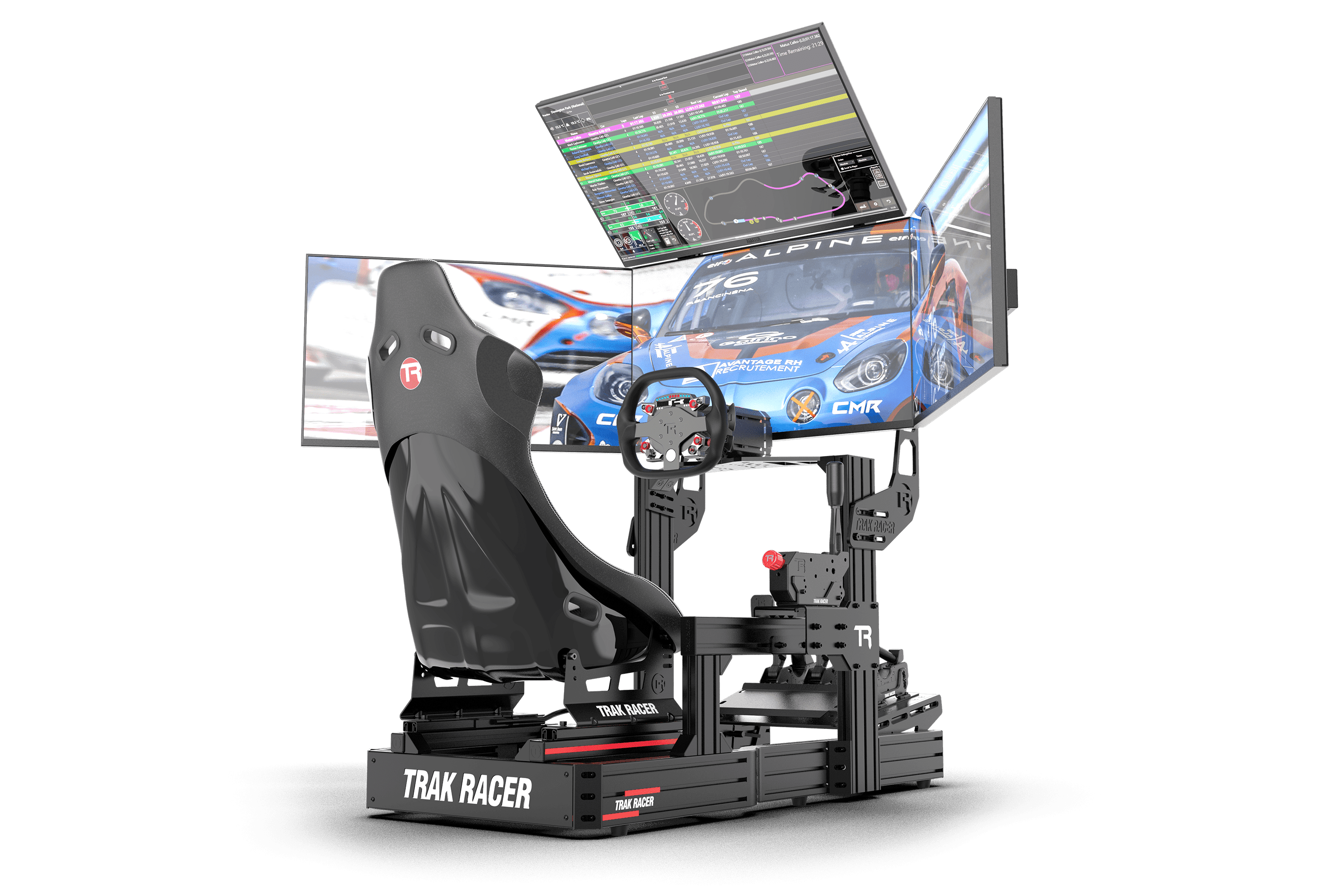 Cockpit-Mounted Quad Monitor Stand - Supports up to 45" Displays